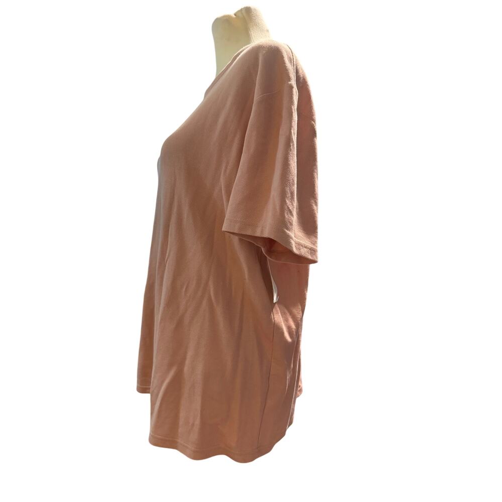 Nordstrom 100% Pima Cotton Short Sleeve Tee, Peach, Women's Size Medium, NWT - Picture 4 of 7